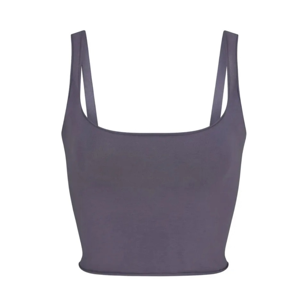 SKIMS NWT Raw Edge Cami Top Thunder Medium